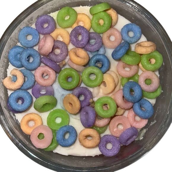 *NEW*  Fruit Loop Cereal Bowl Sea Salt Caramel Scented Candle by E eorish - Picture 2 of 6